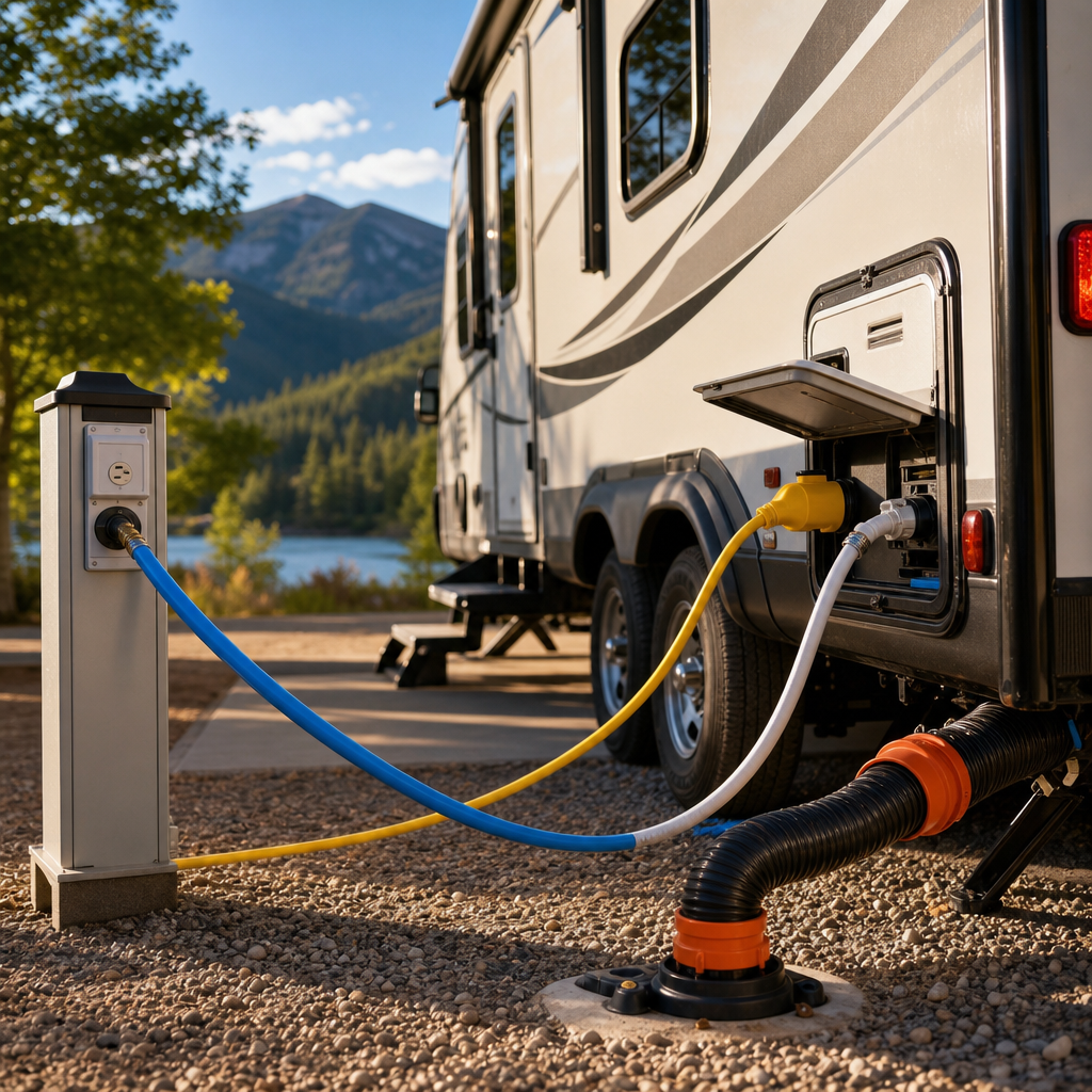 RV Hookups Made Simple: A Beginner's Guide to Water, Electric, and Sewer